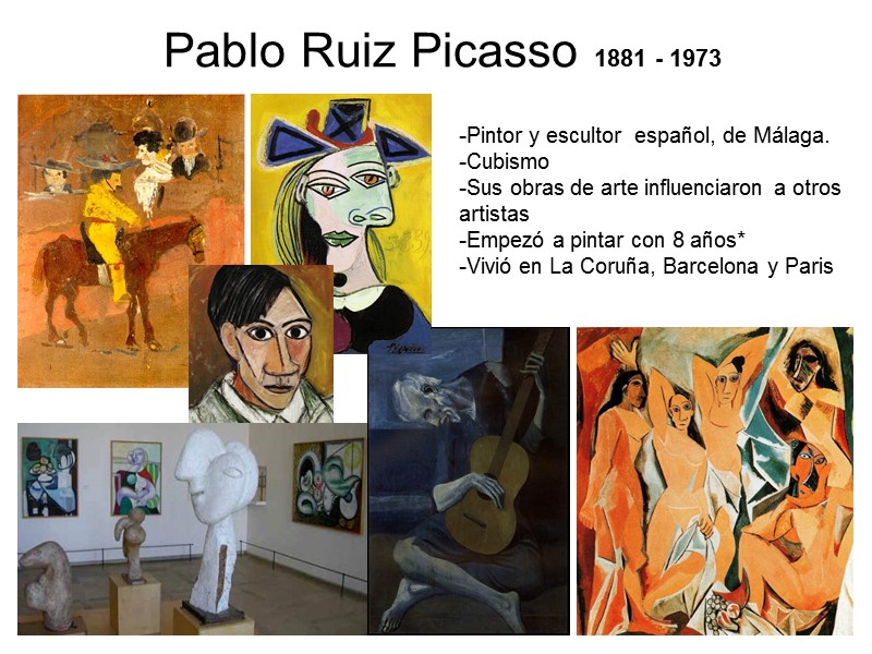 Pablo Ruiz Picasso 1881 - 1973 -Pintor y escultor  español, de Málaga. -Cubismo